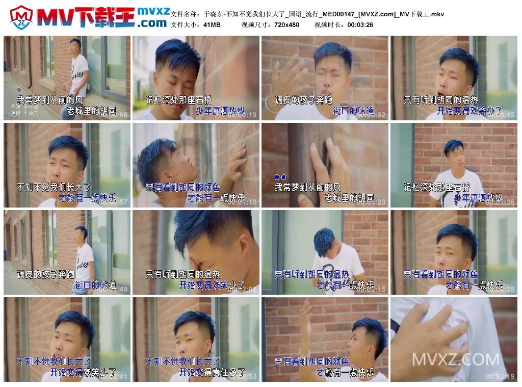 于晓东-不知不觉我们长大了_国语_流行_MED00147